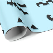 Blauwe maan pompoen gezichten cadeaupapier (Rol Hoek)