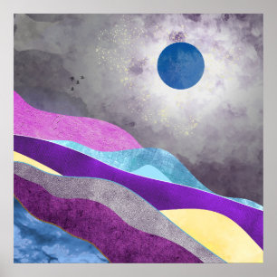 Blauwe Maan Poster