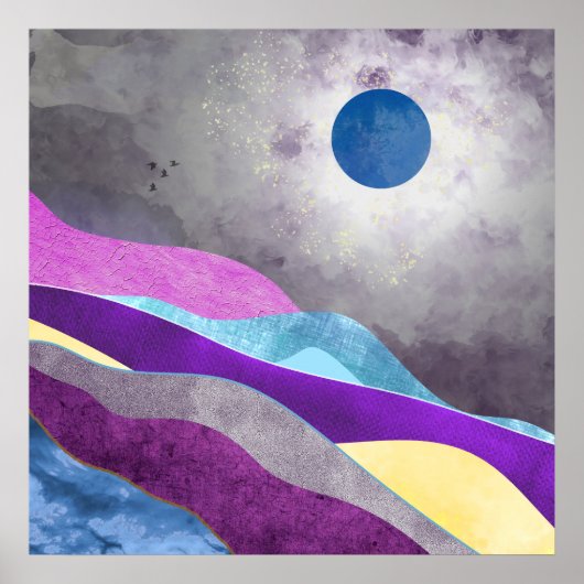 Blauwe Maan Poster (Voorkant)