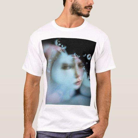 Blauwe maan rijst t-shirt (Voorkant)