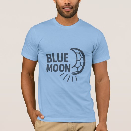 Blauwe Maan Rising Bella+Canvas Jersey Korte Mouw T-shirt (Voorkant)
