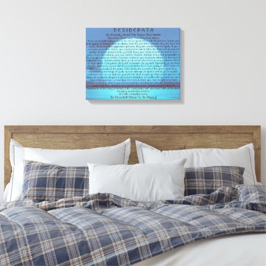 Blauwe Maan Rising op Canvas (Insitu (Slaapkamer))