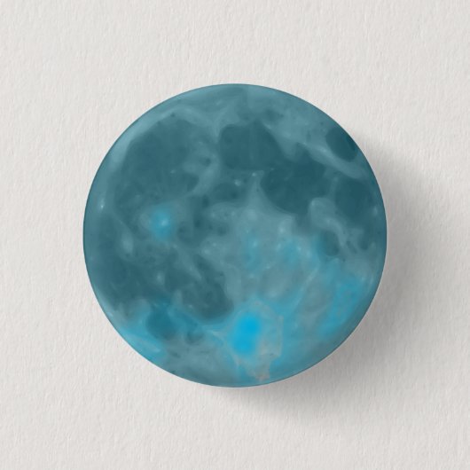 Blauwe maan ronde button 3,2 cm (Voorkant)