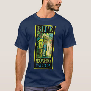 BLAUWE MAAN SCHIJN INDICA T-SHIRT