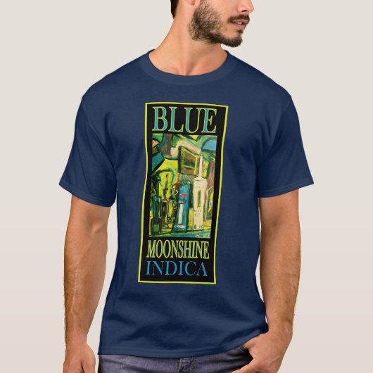 BLAUWE MAAN SCHIJN INDICA T-SHIRT (Voorkant)