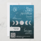 Blauwe maan ster Yogaleraar studio lessen Kaart (Voorkant)