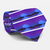 Blauwe maan stropdas (Opgerold)