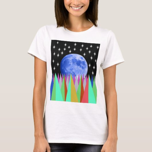 Blauwe Maan T-shirt (Voorkant)