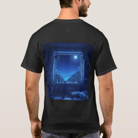 Blauwe maan T-shirt (Achterkant)