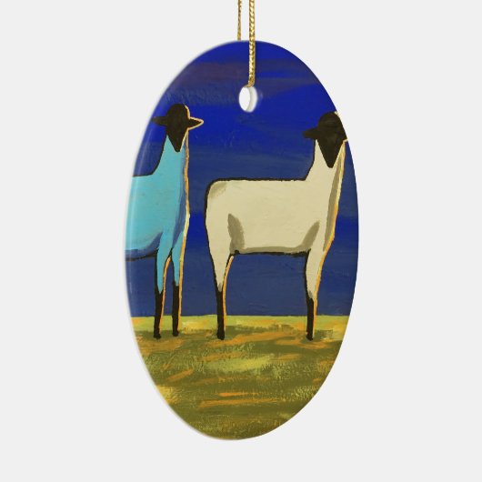 Blauwe maandag keramisch ornament (Rechts)