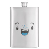 Blauwe maatkolf van Kawaii Face Heupfles (Voorkant)