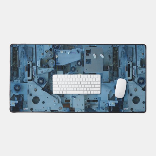 Blauwe Machinerie Mechanische Robotachtige Grappig Bureaumat (Keyboard & Muis)