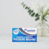 Blauwe Macht Wassen Druk Wassen Huis Schoonmaken Visitekaartje (Staand voorkant)