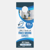 Blauwe Macht Wassen Druk Wassen Huis Wassen Deurhanger (Voorkant)