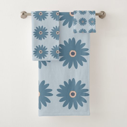 Blauwe Madelief Bad Handdoek (Insitu)