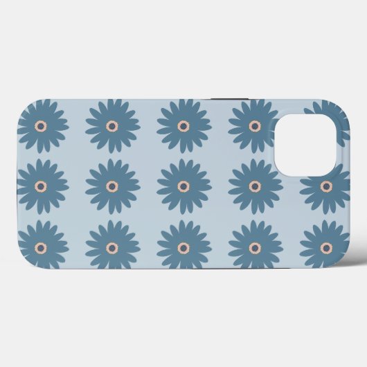 Blauwe Madelief Case-Mate iPhone Case (Achterkant (horizontaal))
