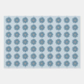 Blauwe Madelief Inpakpapier Vel (Voorkant 3)