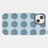 Blauwe Madelief iPhone Hoesje (Achterkant horizontaal)