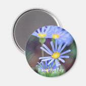 Blauwe Madelief Magneet (Voorkant / Achterkant)