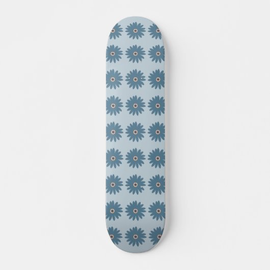 Blauwe Madelief Persoonlijk Skateboard (Voorkant)