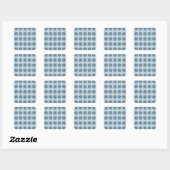 Blauwe Madelief Vierkante Sticker (Vel)