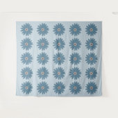 Blauwe Madelief Wandkleed (Voorkant (horizontaal))