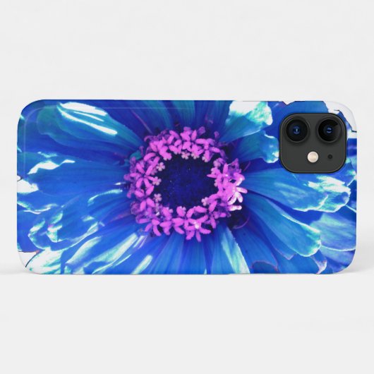 Blauwe madeliefje blauw bloemenzonnebloem foto Case-Mate iPhone case (Achterkant (horizontaal))