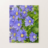 Blauwe Madeliefjes Bloem Tuin Kunst Puzzel (Verticaal)