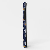 Blauwe madeliefjes bloemenachtergrond Case-Mate iPhone case (Achterkant/links)