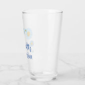 Blauwe Madeliefjes Bloemige Bruidsborrel Glas (Links)