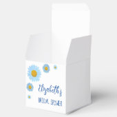 Blauwe Madeliefjes Bloemige Bruidsdouche Bedankdoosjes (Geopend)
