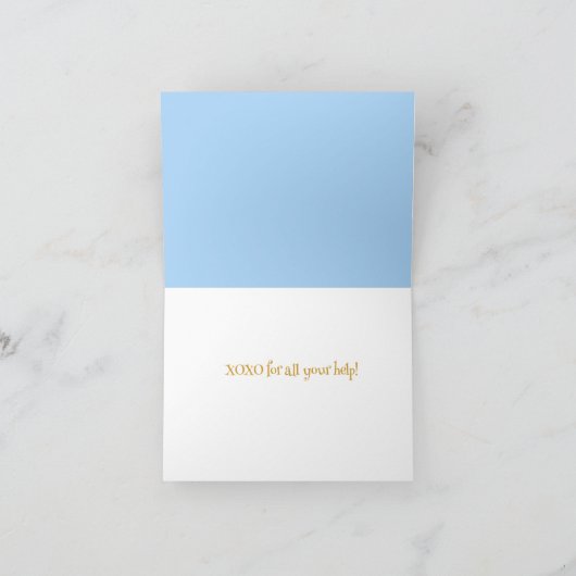 Blauwe Madeliefjes Dank Je Wel Voor Elke Gelegenhe Bedankkaart (Binnen)