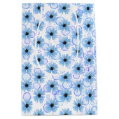Blauwe Madeliefjes En Bellen Medium Cadeauzakje (Voorkant)