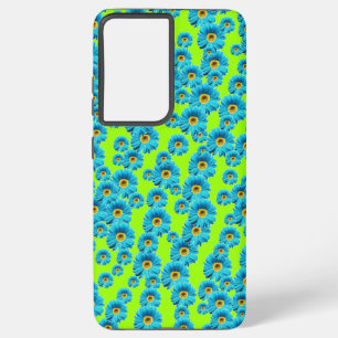 Blauwe Madeliefjes Samsung Galaxy Hoesje