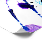 Blauwe Madonna en schitterende waterverf voor kind Poster (Hoek)