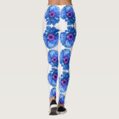 Blauwe maffia leggings (Achterkant)