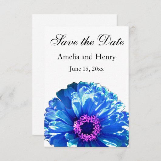 Blauwe maffia save the date (Voorkant / Achterkant)