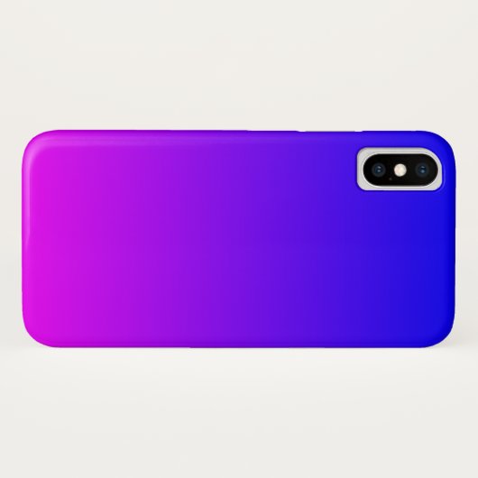Blauwe magenta gradiënt Case-Mate iPhone case (Achterkant (horizontaal))