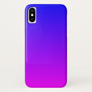 Blauwe magenta gradiënt iPhone x hoesje