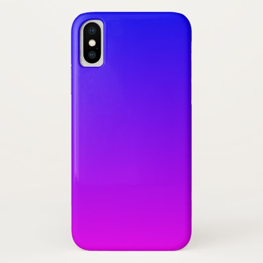 Blauwe magenta gradiënt Case-Mate iPhone case (Achterkant)