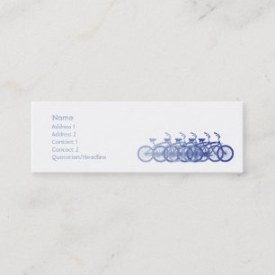 Blauwe Magere Fiets - Mini Visitekaartje
