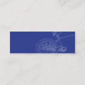 Blauwe Magere Fiets - Mini Visitekaartje (Achterkant)
