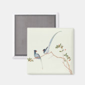 Blauwe magneten met rode kieuwen, een rode bessen (Voorkant / Achterkant)