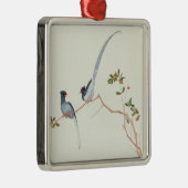 Blauwe magneten met rode kieuwen, een rode bessen  metalen ornament (Rechts)