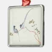 Blauwe magneten met rode kieuwen, een rode bessen  metalen ornament (Links)