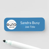Blauwe Magnetische Bedrijf Werknemer Naam Tag (In situ)
