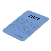 Blauwe magnetische kaart voor 2024 kalender magneet (Linkerzijde)