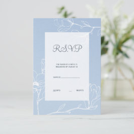 Blauwe Magnolia RSVP Kaartje