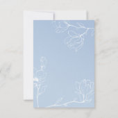 Blauwe Magnolia RSVP Kaartje (Achterkant)