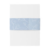 Blauwe Magnolia Uitnodigingen Wikkel (Achterkant Voorbeeld)